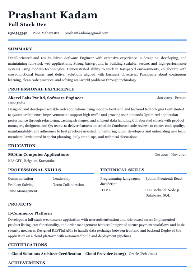 Estelle Classic Resume Template - Clean Professional Design