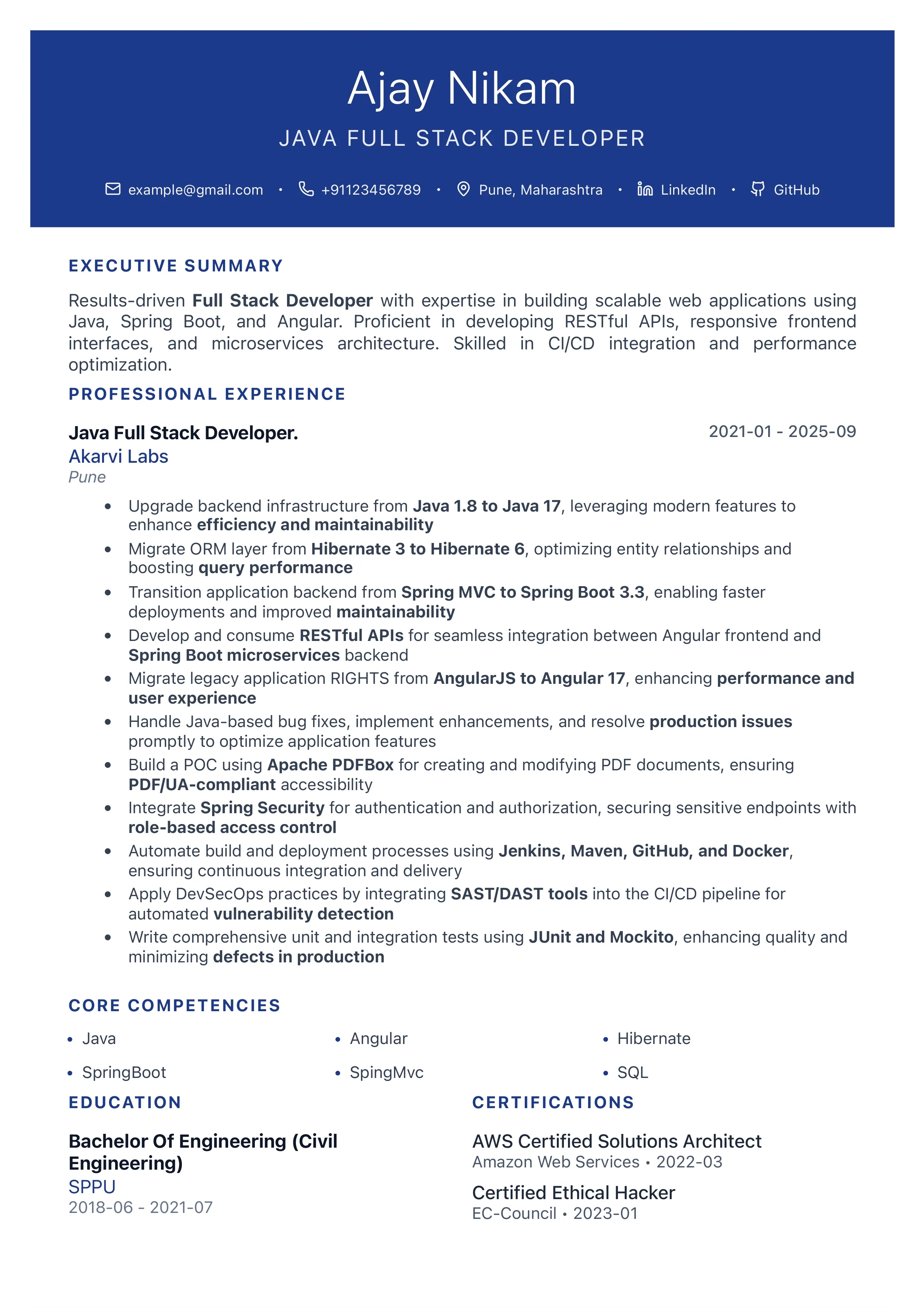 Executive Elite Resume Template